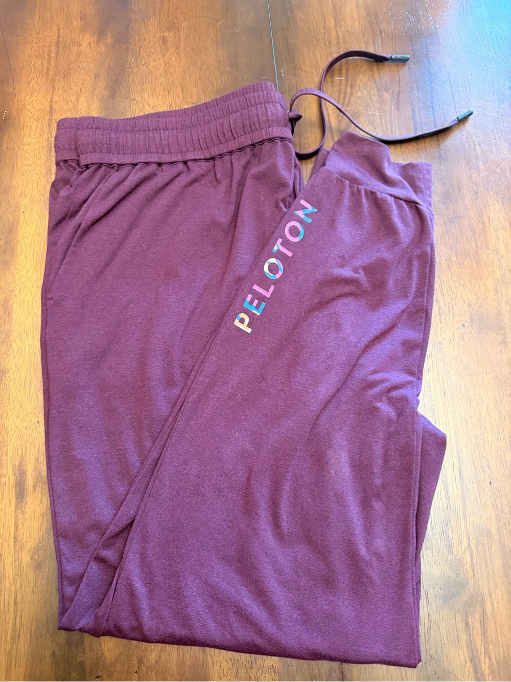 Peloton Men’s Performance Joggers in Maroon with Iridescent Logo
